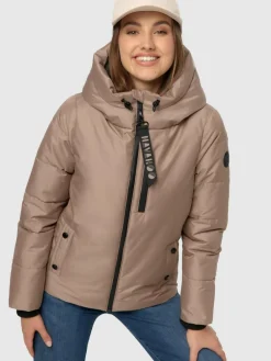 Navahoo Jacken & Westen<Damen Steppjacke - Krümelein taupe uni