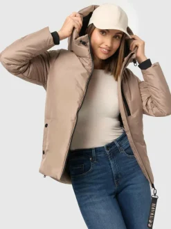 Navahoo Jacken & Westen<Damen Steppjacke - Krümelein taupe uni