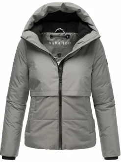 Navahoo Jacken & Westen<Damen Steppjacke - Liebesküken XIV grau uni