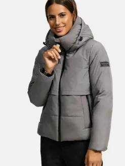 Navahoo Jacken & Westen<Damen Steppjacke - Liebesküken XIV grau uni