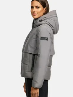 Navahoo Jacken & Westen<Damen Steppjacke - Liebesküken XIV grau uni