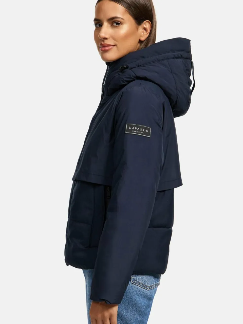 Navahoo Jacken & Westen<Damen Steppjacke - Liebesküken XIV marine uni