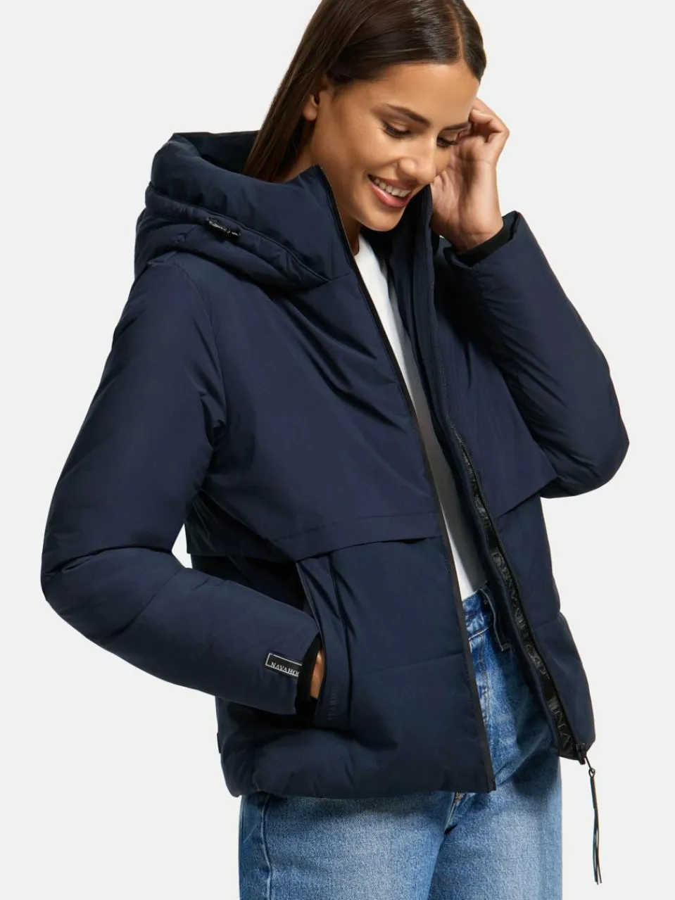 Navahoo Jacken & Westen<Damen Steppjacke - Liebesküken XIV marine uni