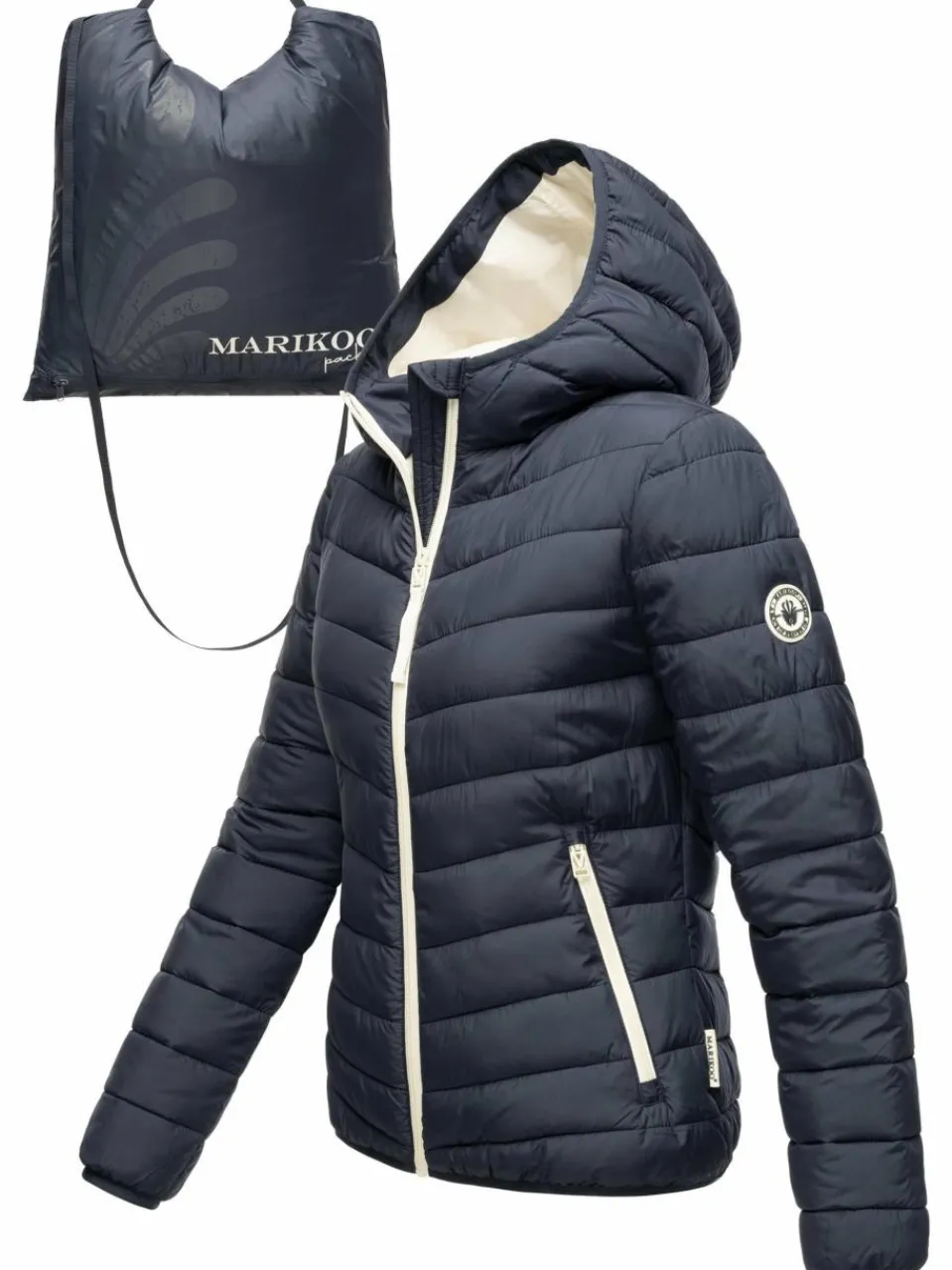 Marikoo Jacken & Westen<Damen Steppjacke - Pack Mich Ein marine uni