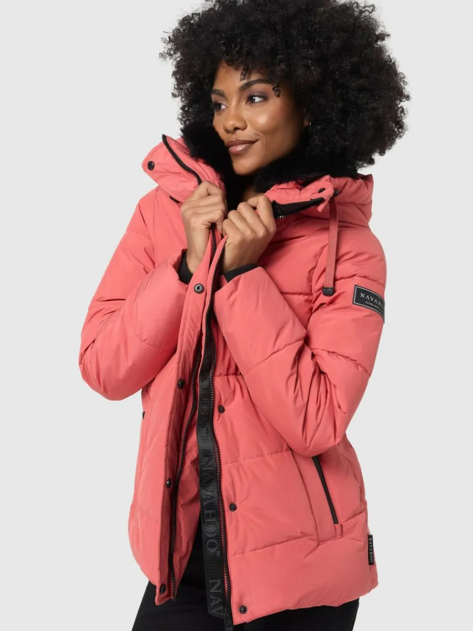Navahoo Jacken & Westen<Damen Steppjacke - Sag ja XIV rot uni