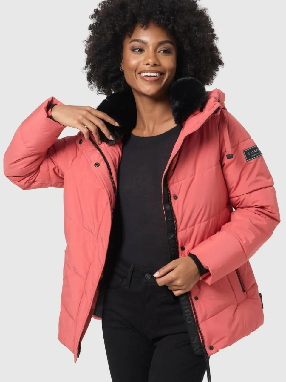 Navahoo Jacken & Westen<Damen Steppjacke - Sag ja XIV rot uni