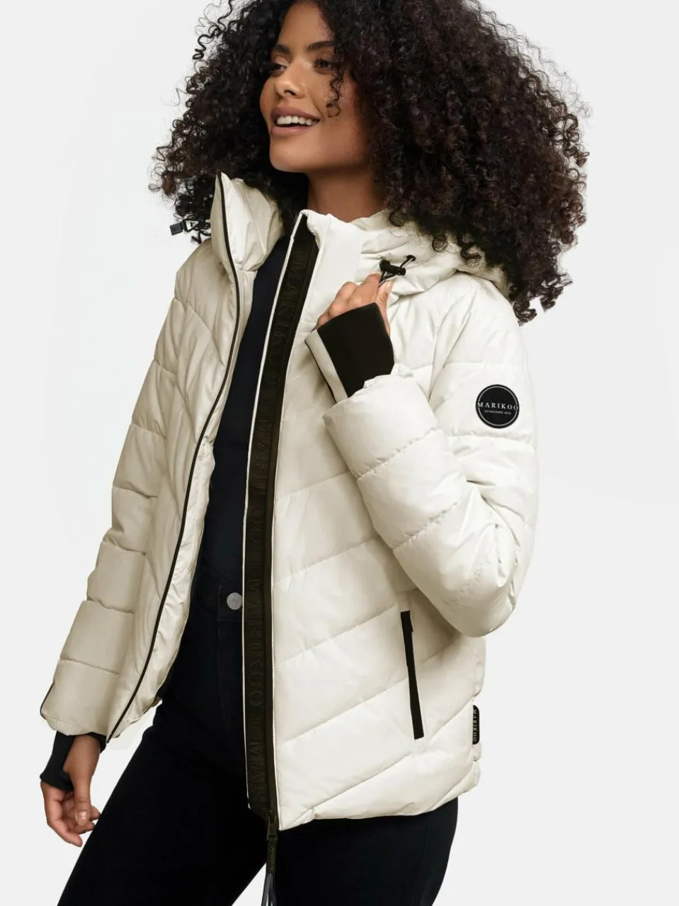 Marikoo Jacken & Westen<Damen Steppjacke - Samuiaa XVI weiß uni