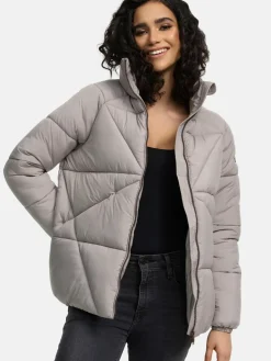 Navahoo Jacken & Westen<Damen Steppjacke - Schokolinaa 14 grau uni