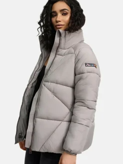 Navahoo Jacken & Westen<Damen Steppjacke - Schokolinaa 14 grau uni