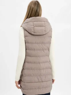 Fuchs Schmitt Jacken & Westen<Damen Steppweste taupe uni