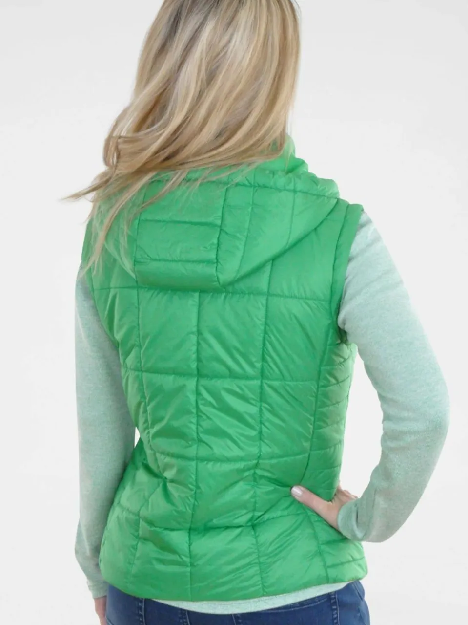 Navigazione Jacken & Westen<Damen Steppweste grün uni