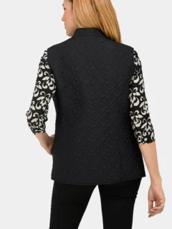 Damen Goldner Jacken & Westen>Damen Steppweste - Leicht wattierte Steppweste