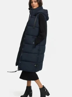 Navahoo Jacken & Westen<Damen Steppweste - Schnuffelchen marine uni