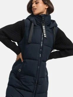 Navahoo Jacken & Westen<Damen Steppweste - Schnuffelchen marine uni