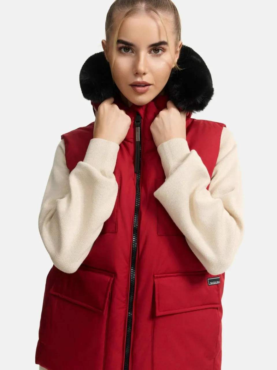 Damen Navahoo Jacken & Westen>Damen Steppweste - Zimthäschen XIV