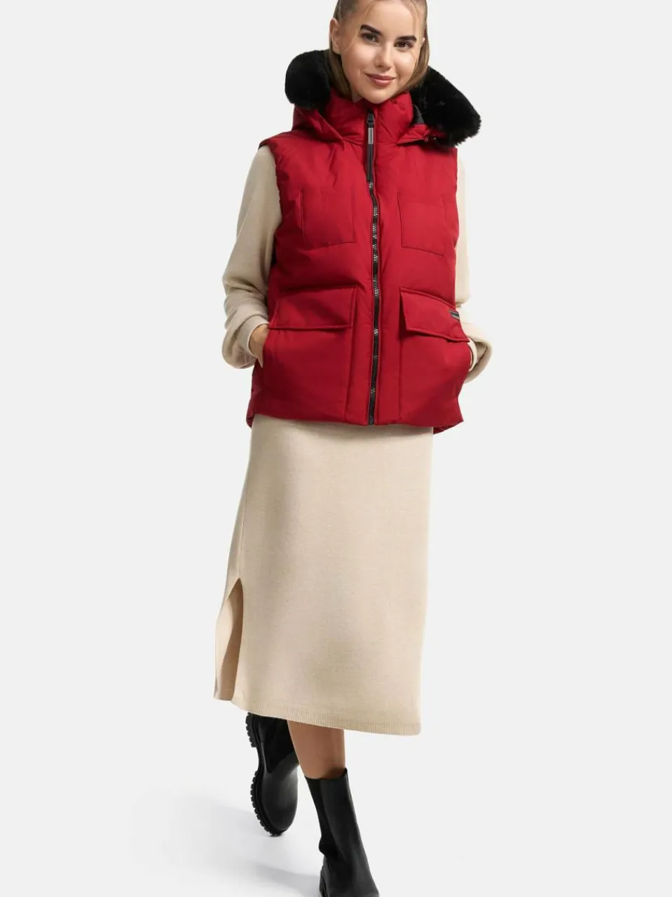 Damen Navahoo Jacken & Westen>Damen Steppweste - Zimthäschen XIV