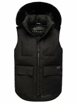 Navahoo Jacken & Westen<Damen Steppweste - Zimthäschen XIV schwarz uni