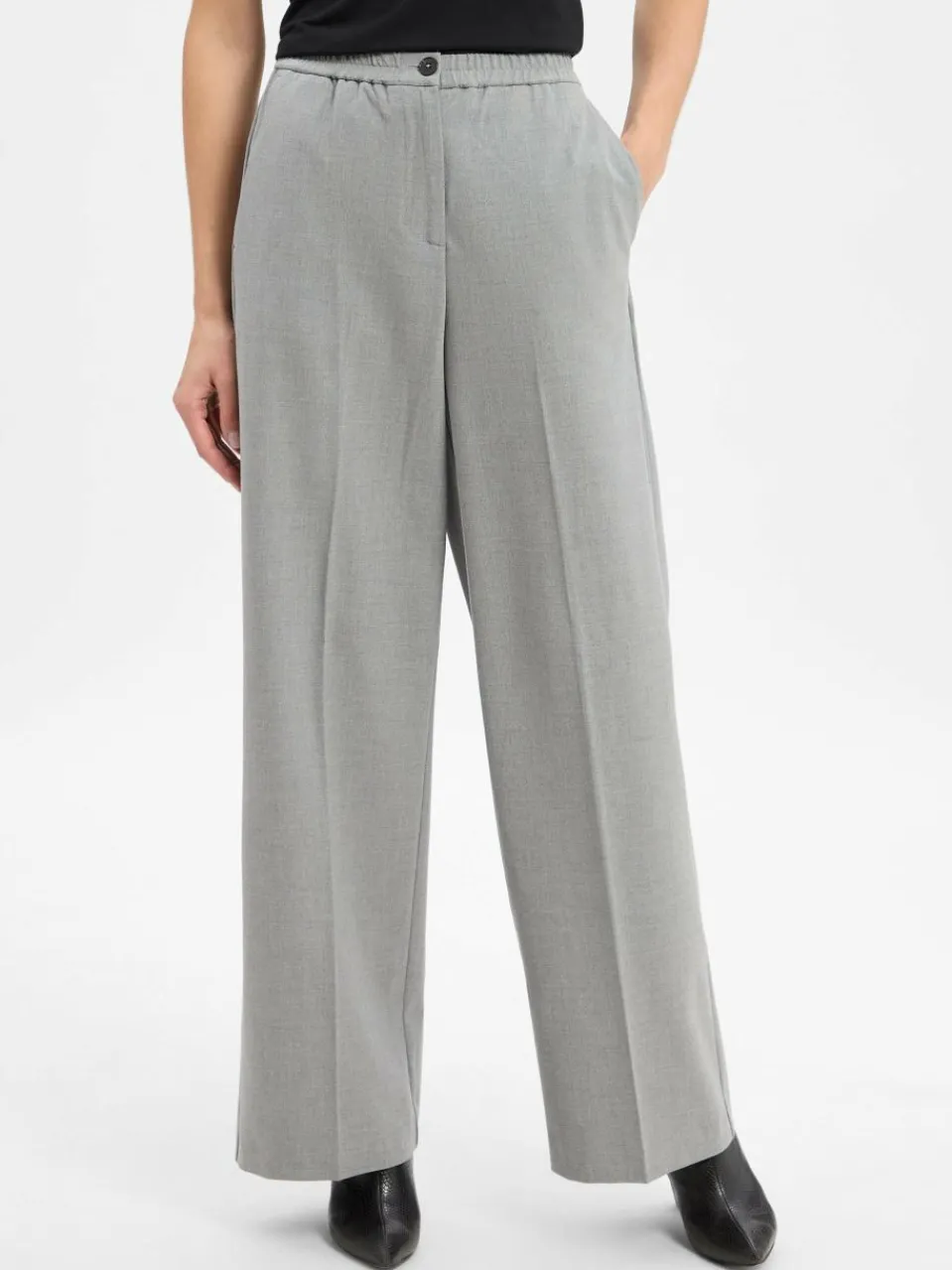 Marc O'Polo Hosen<Damen Stoffhose hellgrau meliert