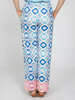 Vicci Germany Hosen<Damen Stoffhose hellblau bedruckt