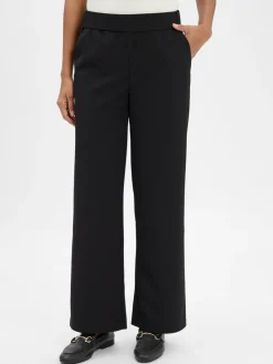 zero Hosen<Damen Stoffhose schwarz uni