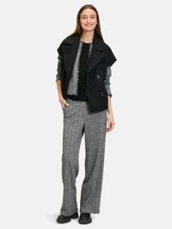 Betty & Co Hosen<Damen Stoffhose schwarz mehrfarbig gemustert