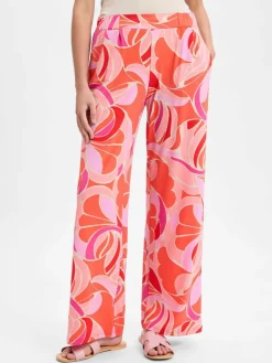 Betty Barclay Hosen<Damen Stoffhose rosa mehrfarbig gemustert
