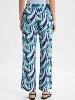 Marie Lund Hosen<Damen Stoffhose hellblau mehrfarbig gemustert