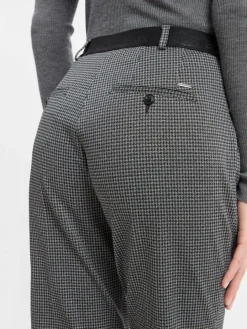 BRAX Hosen<Damen Stoffhose - Maron S schwarz grau kariert