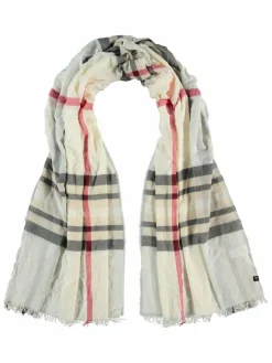 Fraas Schals & Tücher<Damen Stola weiß kariert