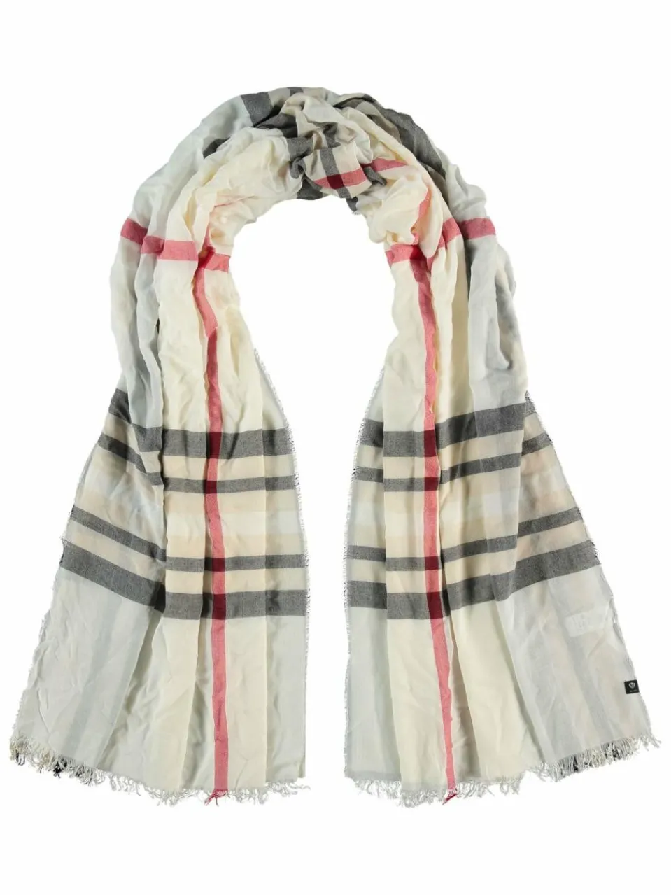 Fraas Schals & Tücher<Damen Stola weiß kariert
