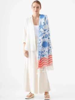 Codello Schals & Tücher<Damen Strandtuch blau bedruckt