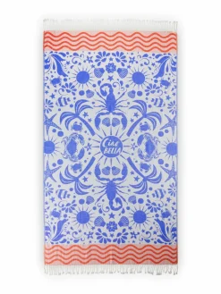 Codello Schals & Tücher<Damen Strandtuch blau bedruckt