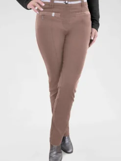 Navigazione Hosen<Damen Stretchhose braun uni