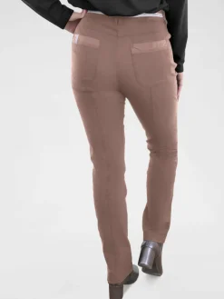Navigazione Hosen<Damen Stretchhose braun uni
