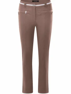 Navigazione Hosen<Damen Stretchhose braun uni