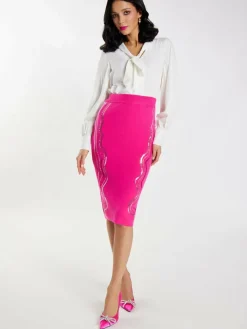 Damen Faina Röcke>Damen Strick Midirock