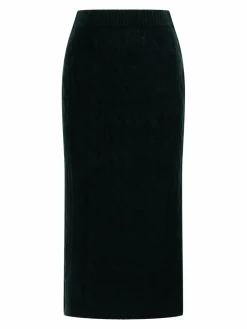 Dreimaster Röcke<Damen Strick Midirock grün uni