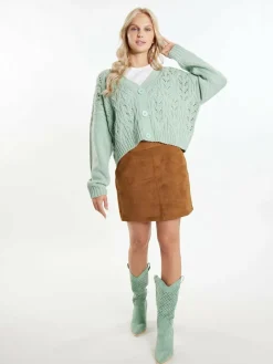 IZIA Pullover & Strickjacken<Damen Strickcardigan mint uni