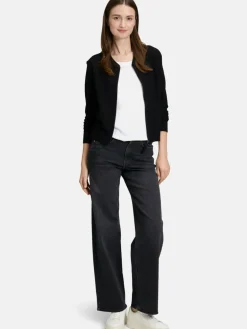 Betty & Co Pullover & Strickjacken<Damen Strick-Cardigan schwarz uni