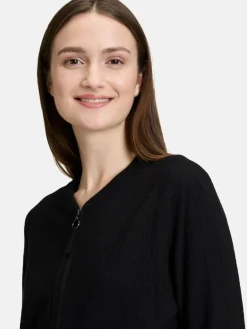 Betty & Co Pullover & Strickjacken<Damen Strick-Cardigan schwarz uni