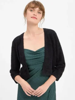 Marie Lund Blazer|Pullover & Strickjacken<Damen Strickhülle schwarz uni