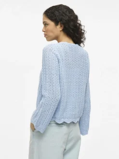 Vila Pullover & Strickjacken<Damen Strickhülle - VINoi hellblau uni