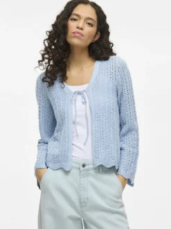 Vila Pullover & Strickjacken<Damen Strickhülle - VINoi hellblau uni