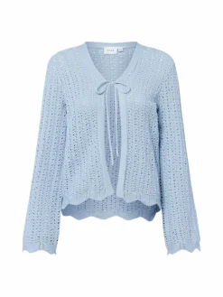 Vila Pullover & Strickjacken<Damen Strickhülle - VINoi hellblau uni