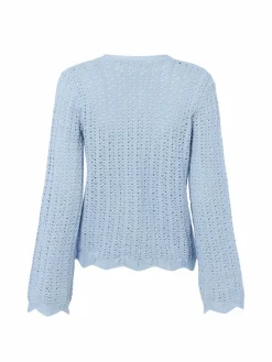 Vila Pullover & Strickjacken<Damen Strickhülle - VINoi hellblau uni