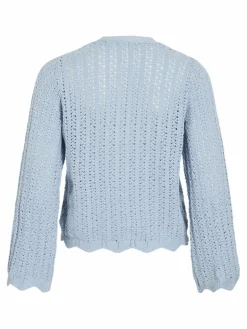 Vila Pullover & Strickjacken<Damen Strickhülle - VINoi hellblau uni