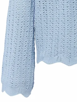Vila Pullover & Strickjacken<Damen Strickhülle - VINoi hellblau uni