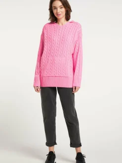 Damen MyMo Sweatshirts & Sweatjacken>Damen Strickhoodie