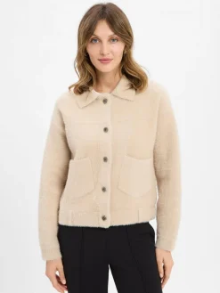Rino & Pelle Jacken & Westen|Pullover & Strickjacken<Damen Strickjacke beige uni