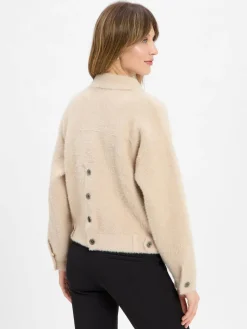 Rino & Pelle Jacken & Westen|Pullover & Strickjacken<Damen Strickjacke beige uni